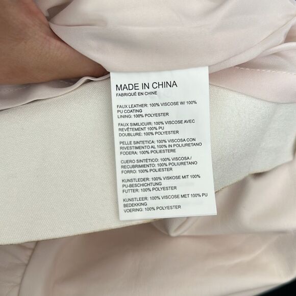 ~Club Monaco Vegan Leather Ruffle Skirt NWT 00 - Picture 5 of 6